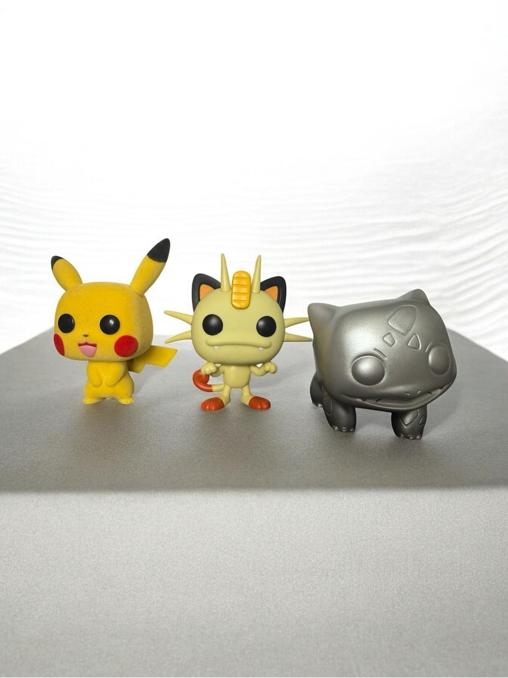 Pokemon FunkoPop Pikachu, Meowth, Bulbasaur Collectible Toys